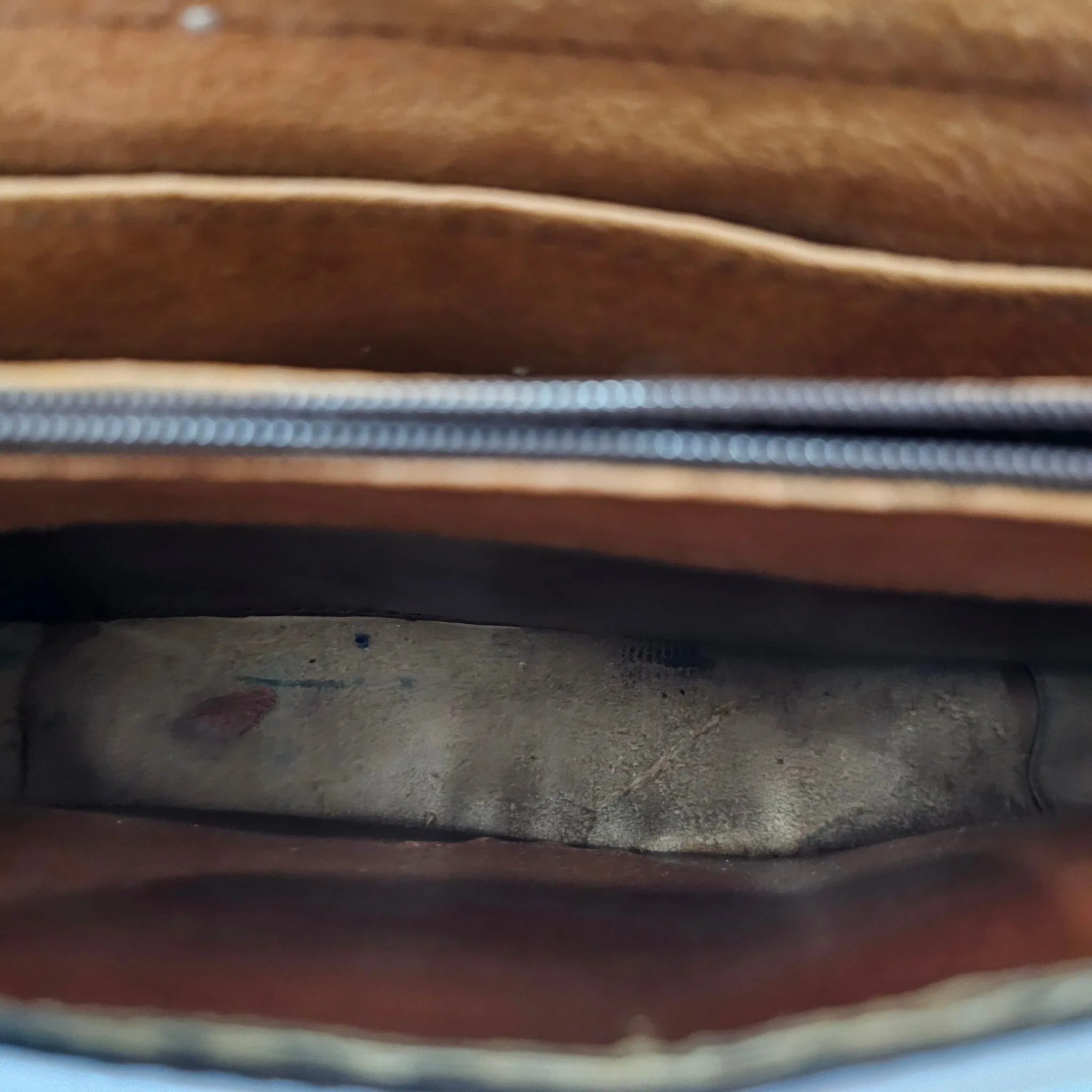 Vintage brown real leather bag