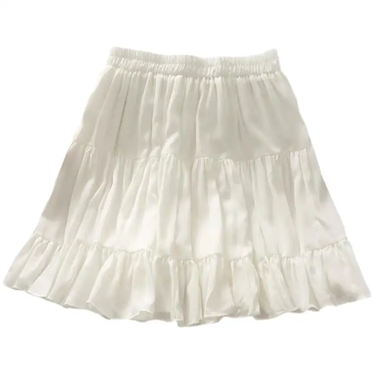 WHITE/BLACK SWEET WAIST SKIRT BY70109