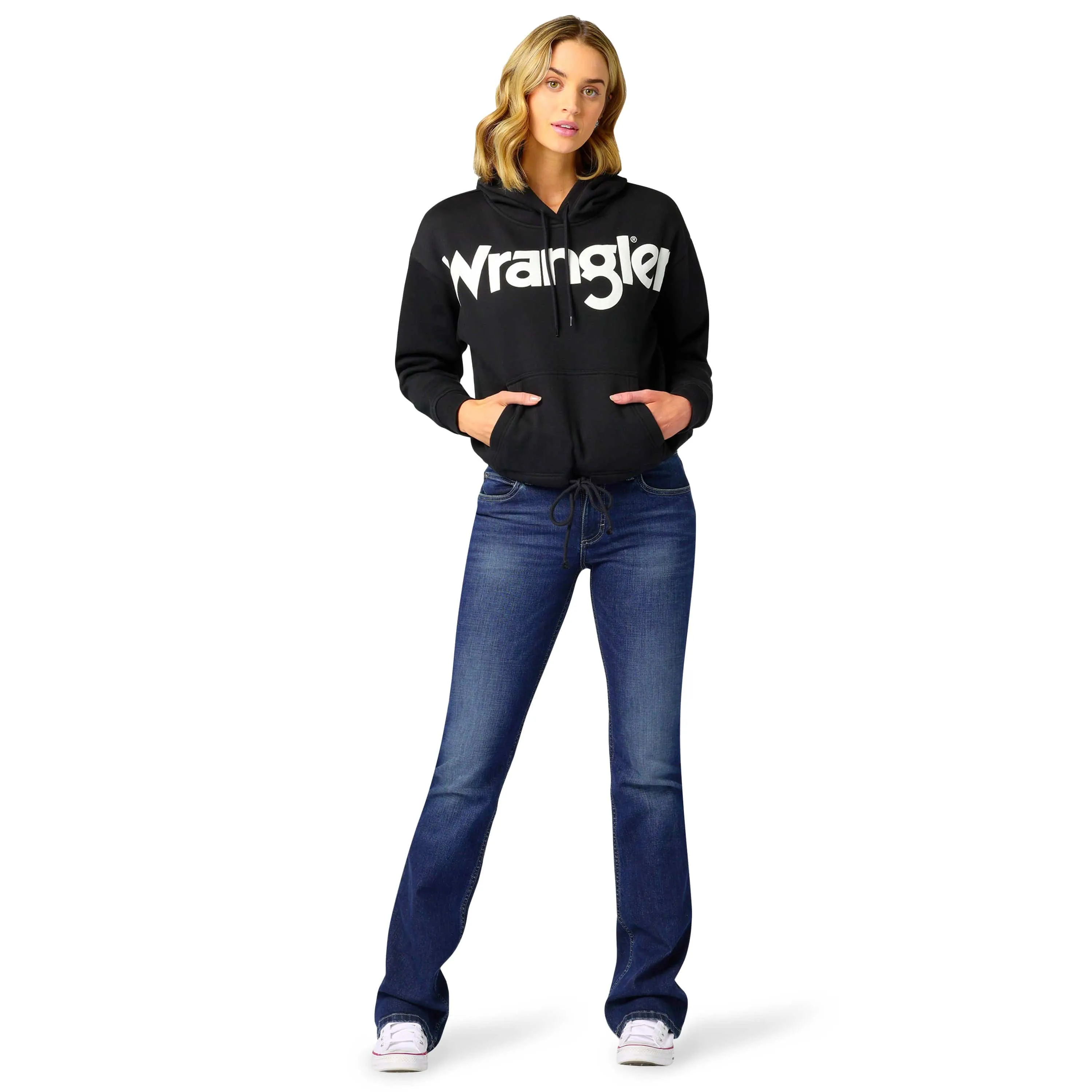 Women's Wrangler Retro Bold Logo Cropped Hoodie 112322119