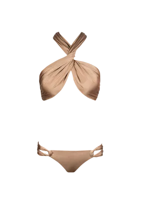 Wrap Bikini in Bronze - Top