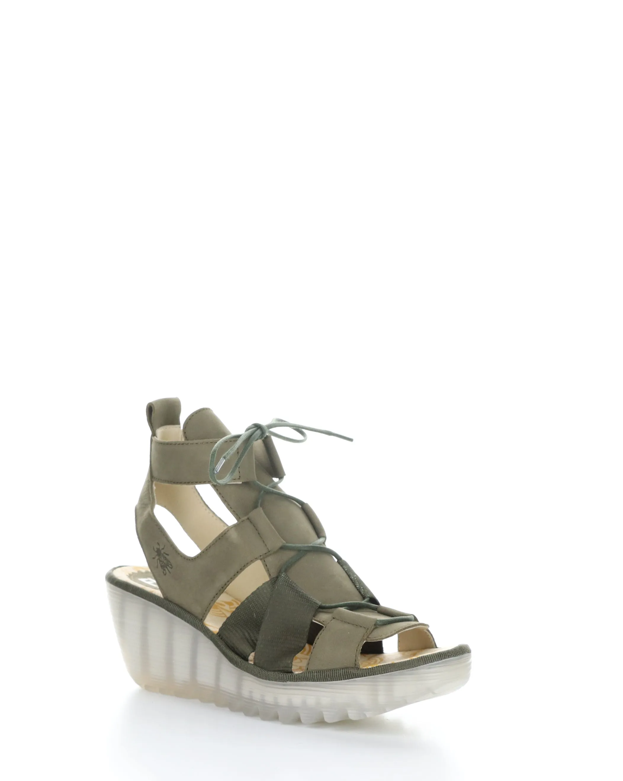 YACA413FLY 001 KHAKI Lace-up Sandals