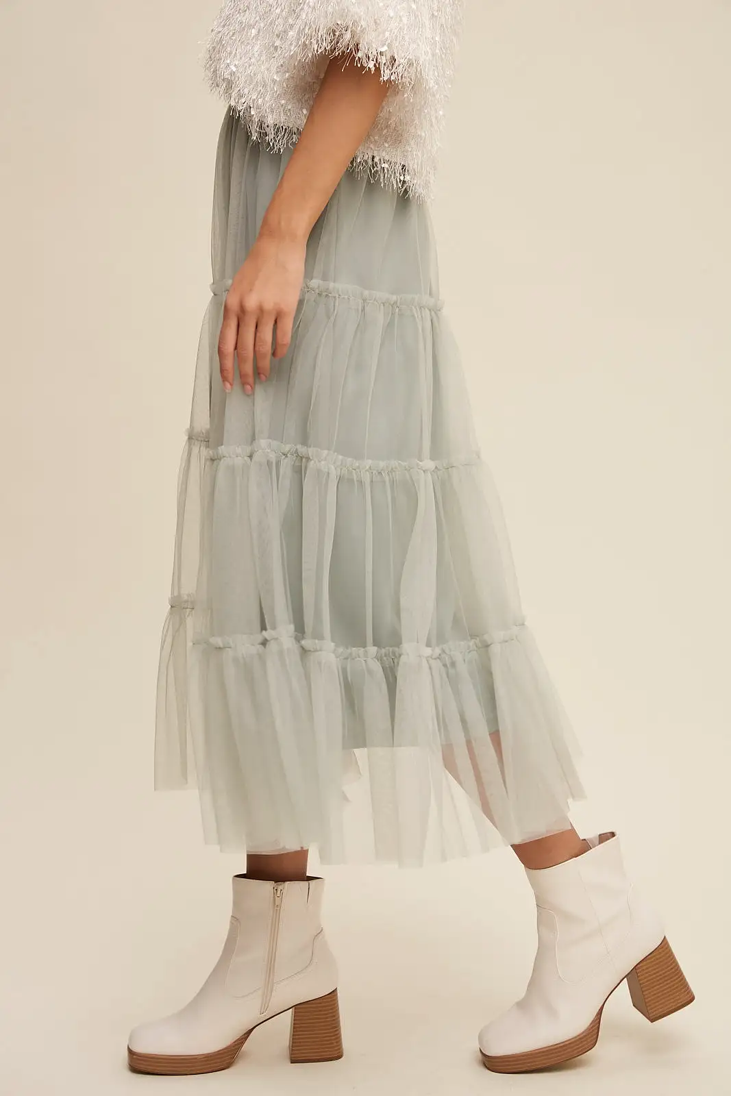 Your Favorite Tiered Mesh Flouncy Skirt