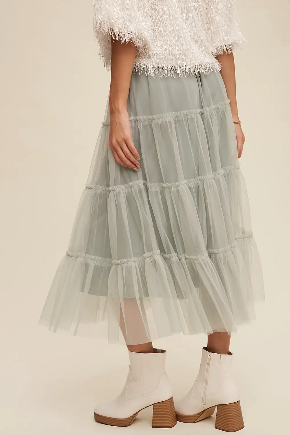 Your Favorite Tiered Mesh Flouncy Skirt