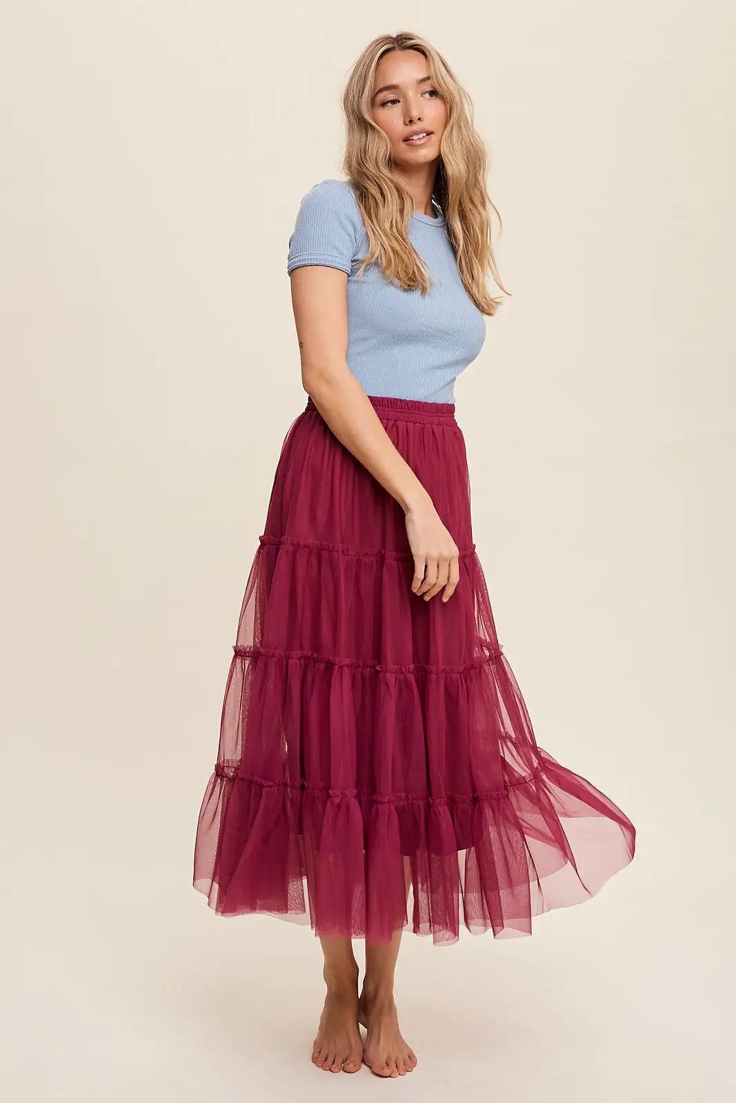 Your Favorite Tiered Mesh Flouncy Skirt