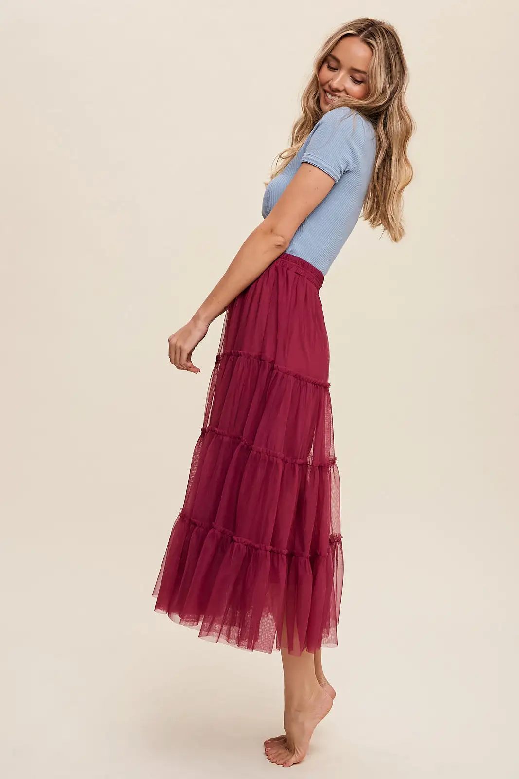 Your Favorite Tiered Mesh Flouncy Skirt