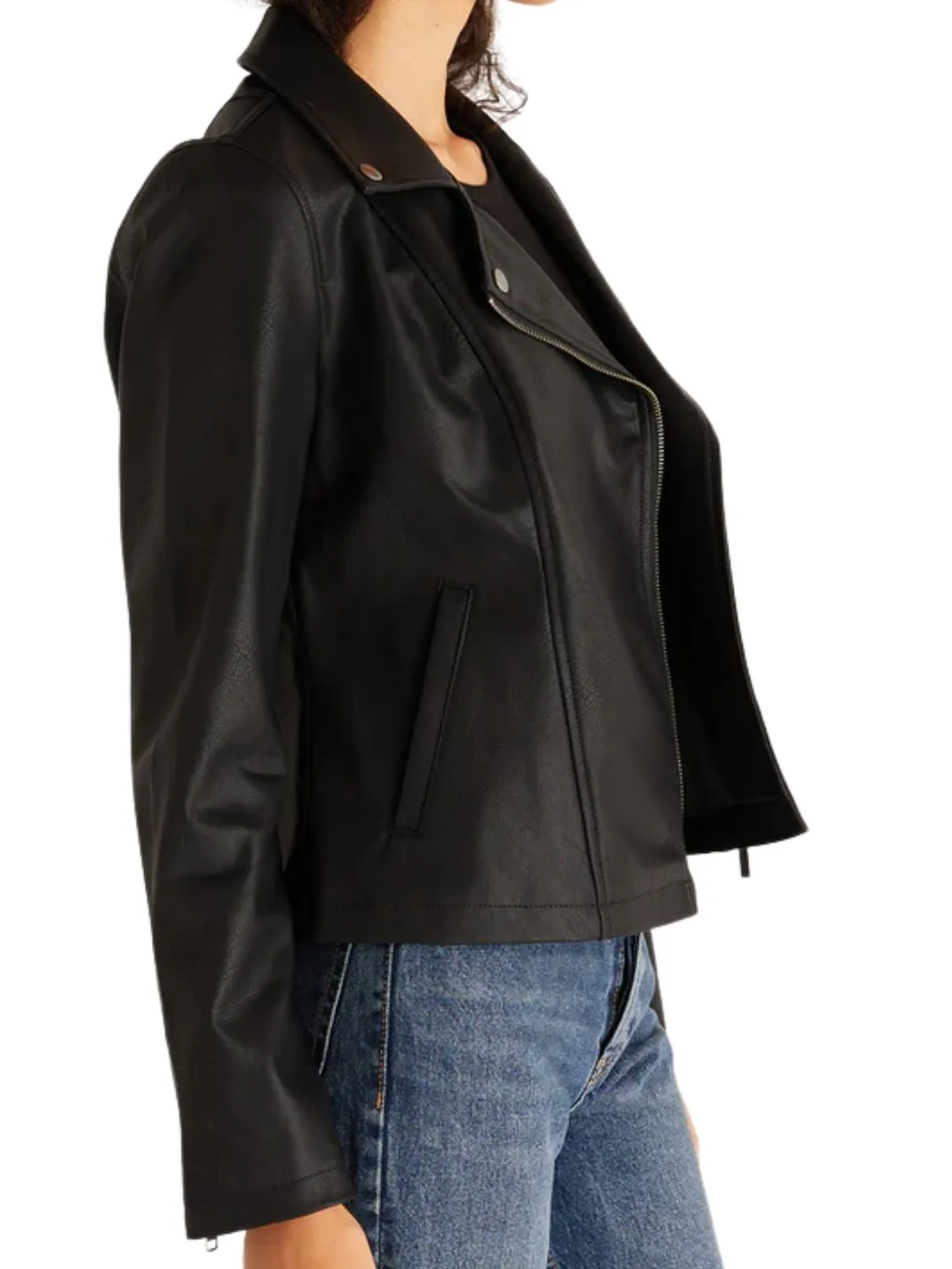 Z Supply Trina Moto Jacket in Black