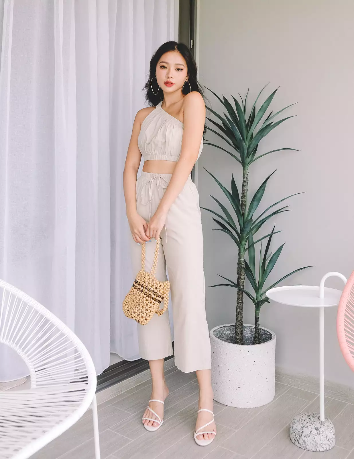 Zola Linen Pants in Ecru