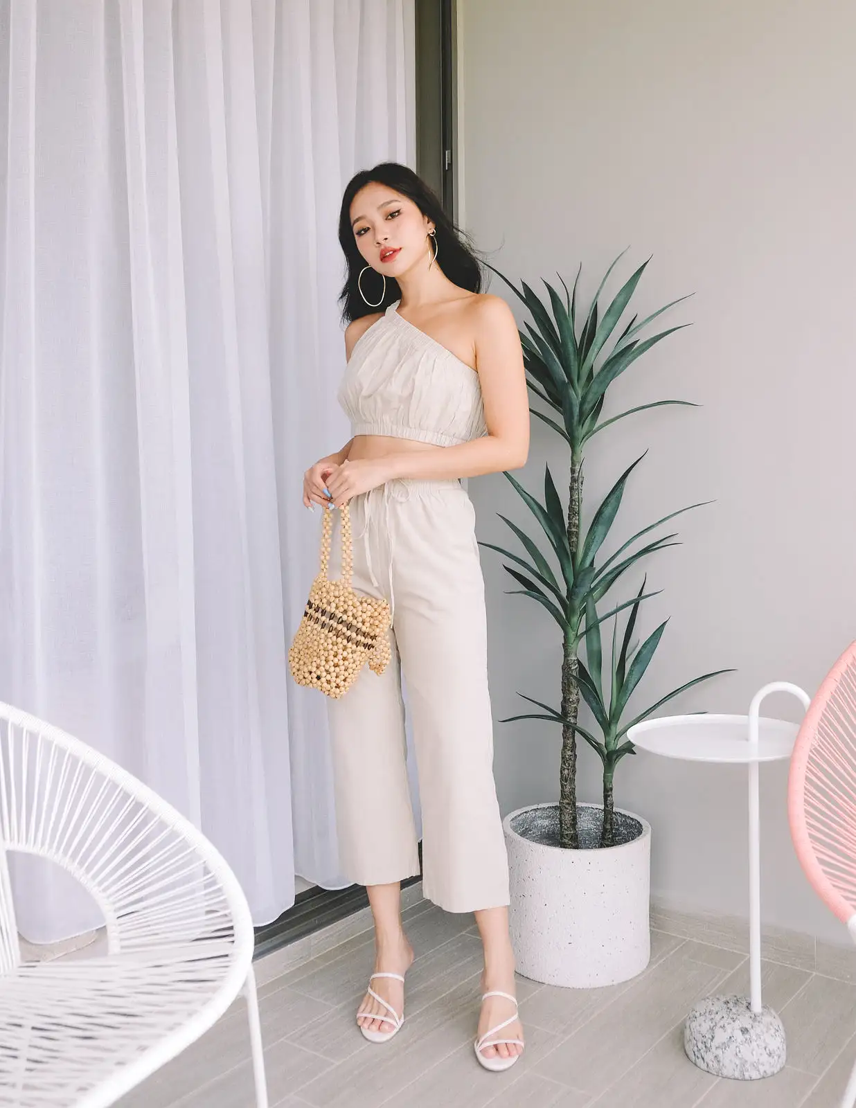 Zola Linen Pants in Ecru